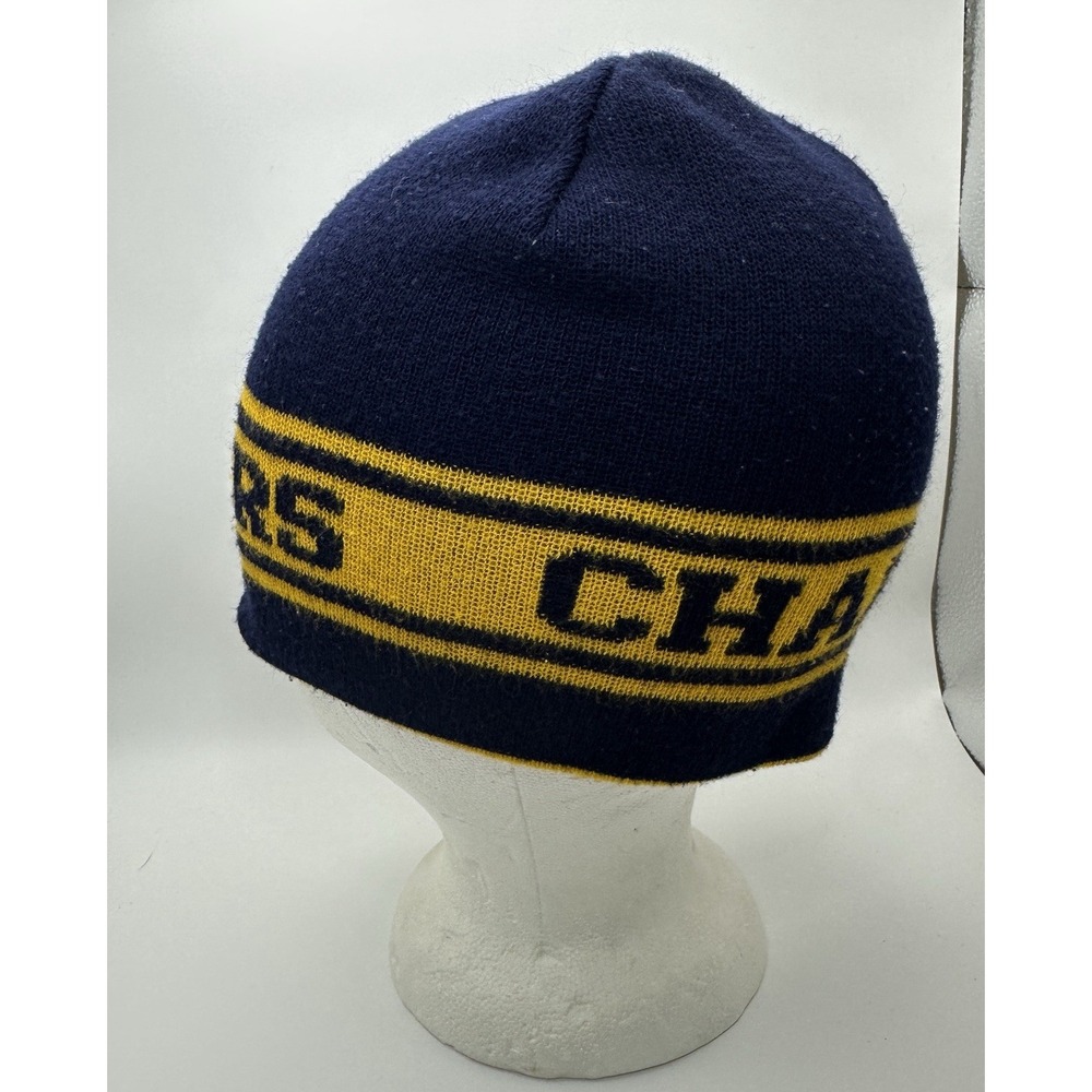 Briar Cliff University Beanie Double Sided Reversible Blue And Yellow‎ - Picture 3 of 7
